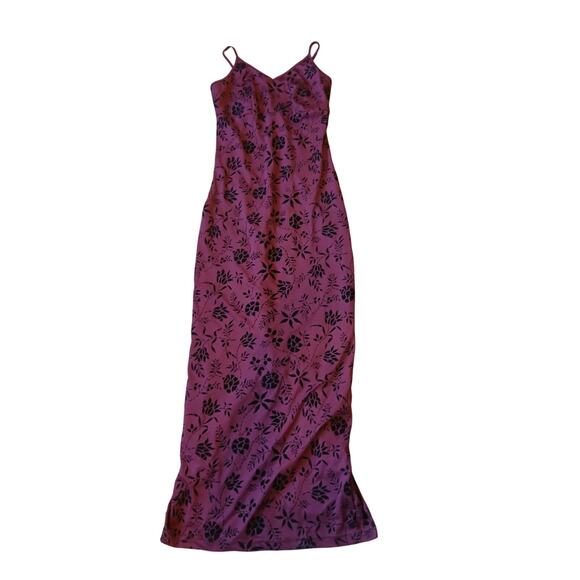 Y2k Vintage Velvet burnout slip dress small - Picture 1 of 7